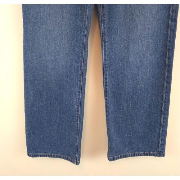 LOFT Women's The Wide Leg Jeans Front Patch Pockets High-Rise Size 27/4P - Picture 3 of 14